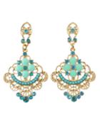 Shein Multicolors Rhinestone Chandelier Earrings