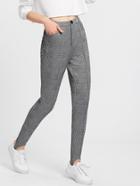 Shein Seam Front Plaid Stirrup Pants