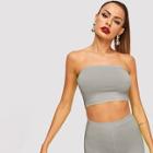 Shein Solid Bandeau Top
