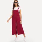 Shein Dual Pocket Front Pinafore Jumpsuit