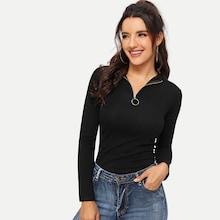 Shein Zip Front Top