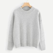 Shein Dropped Shoulder Marled Mixed Knit Jumper
