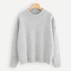 Shein Dropped Shoulder Marled Mixed Knit Jumper