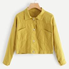 Shein Lace-up Solid Jacket