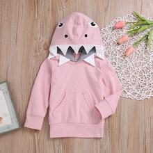 Shein Toddler Girls Shark Pattern Hoodie