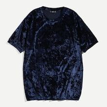 Shein Men Crushed Velvet Tee