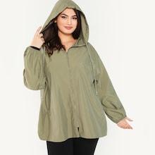 Shein Plus Raglan Sleeve Hooded Jacket