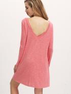 Shein Pink V Back Tee Dress