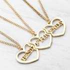 Shein Heart Shaped Friendship Necklace 3pcs