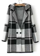 Rosewe New Arrival Plaid Print Design Turndown Collar Coat