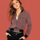 Shein Flap Pocket O-ring Zip Jacket