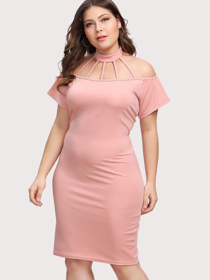 Shein Cut Out Neck Dress