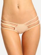 Shein Apricot Strappy Low Rise Bikini Bottom
