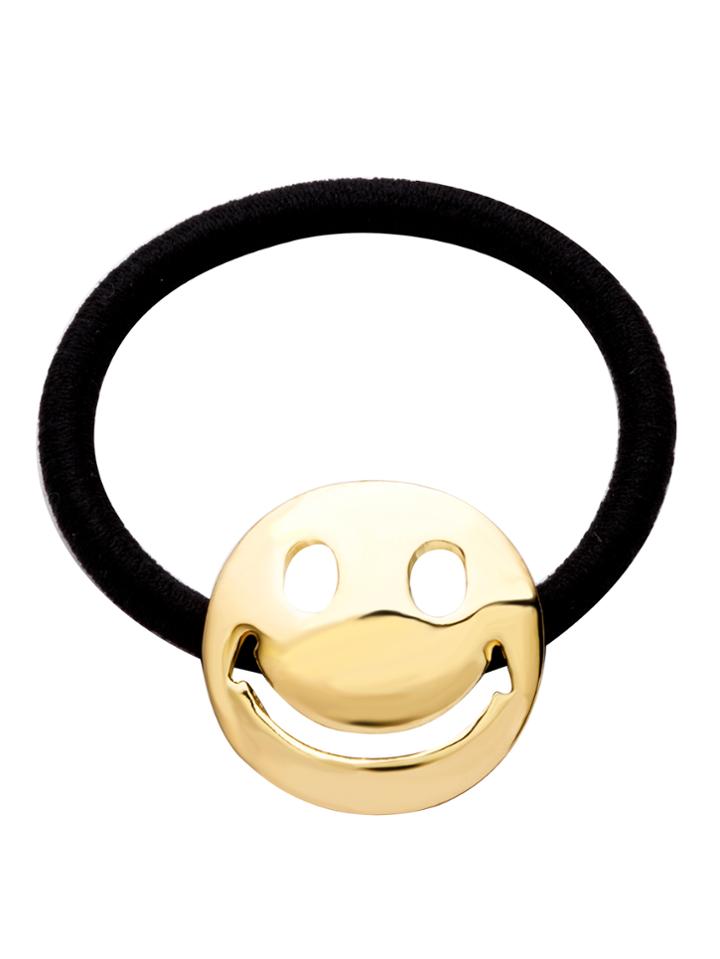 Shein Gold Plated Smiley Face Hollow Out Hair Tie