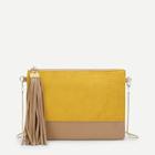 Shein Tassel Detail Color-block Clutch With Chain