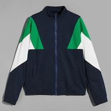 Shein Men Zip Up Color-block Sweatshirt