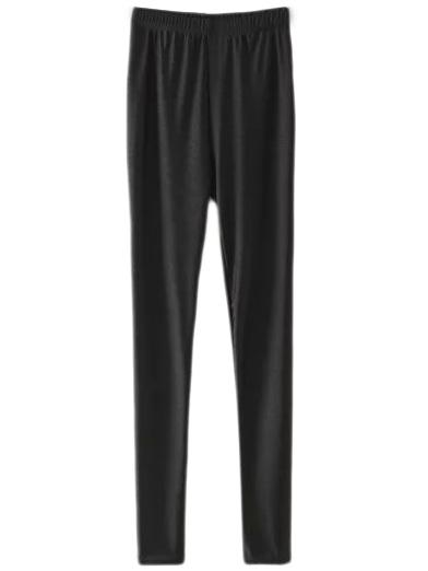 Shein Black Elastic Waist Skinny Leggings