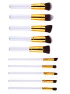 Shein 10pcs White Professional Makeup Brush Set