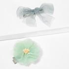 Shein Girls Flower & Bow Decorated Hair Clip 2pcs