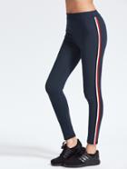 Shein Navy Striped Side Ankle Leggings