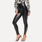 Shein Contrast Leopard Print Pu Pants