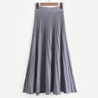 Shein Solid Ribbed Knit Skirt