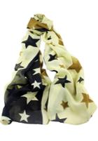 Shein Yellow Stars Print Scarves