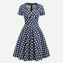 Shein Sweetheart Neckline Polka Dot Dress