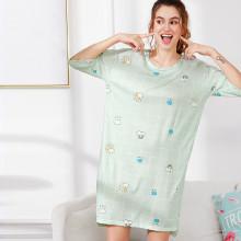Shein Cartoon Print Plaid Night Dress