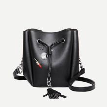 Shein Tassel Decor Drawstring Crossbody Bag