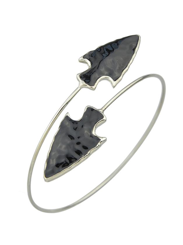 Shein Silver Adjustable Metal Thin Upper Arm Bracelet