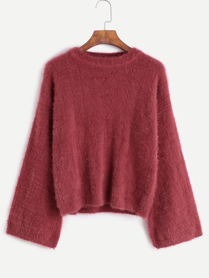 Shein Drop Shoulder Loose Fuzzy Sweater