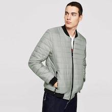 Shein Men Contrast Trim Puffer Coat