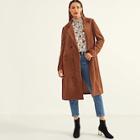 Shein Double Breasted Corduroy Coat