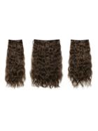 Shein Warm Brunette Clip In Curly Hair Extension 3pcs