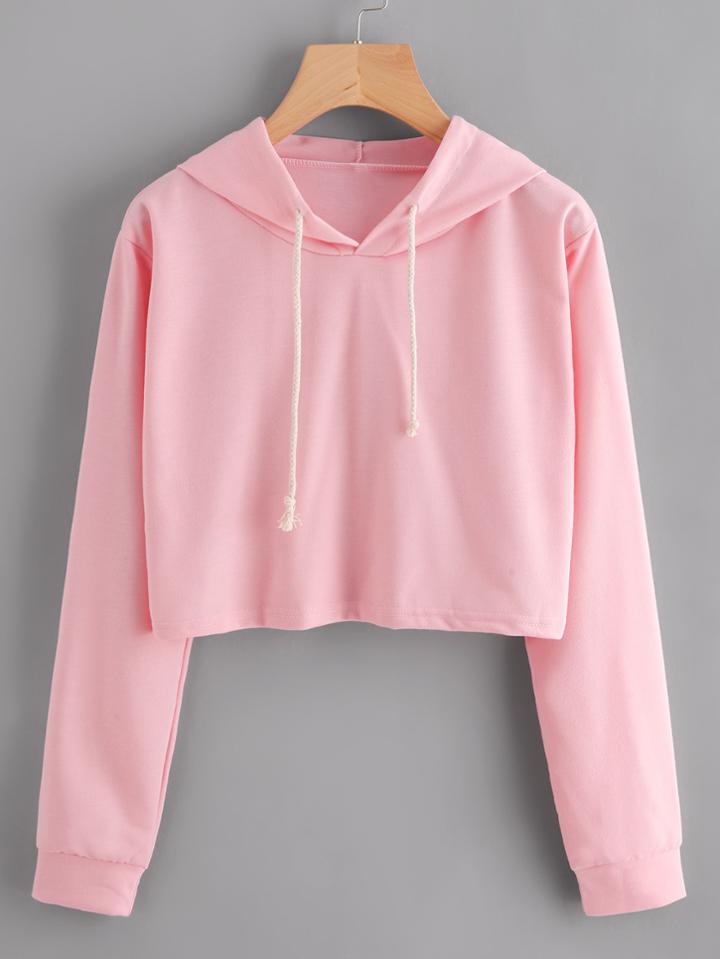 Shein Crop Hooded Sweatshirt