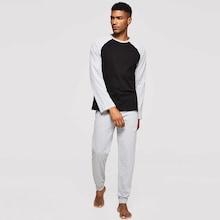 Shein Men Raglan Sleeve Color Block Pajama Set