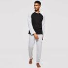 Shein Men Raglan Sleeve Color Block Pajama Set