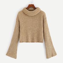 Shein Trumpet Sleeve Crop Jumper