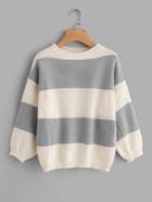 Shein Drop Shoulder Wide Striped Sweater