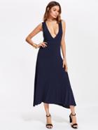 Shein Double Plunge Neckline Low Side Dress