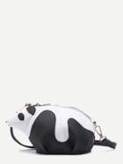 Shein Cute Panda Shaped Zip Closure Crossbody Pu Bag