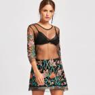 Shein Embroidered Mesh Cover Up