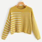 Shein Drop Shoulder Stripe Sweater