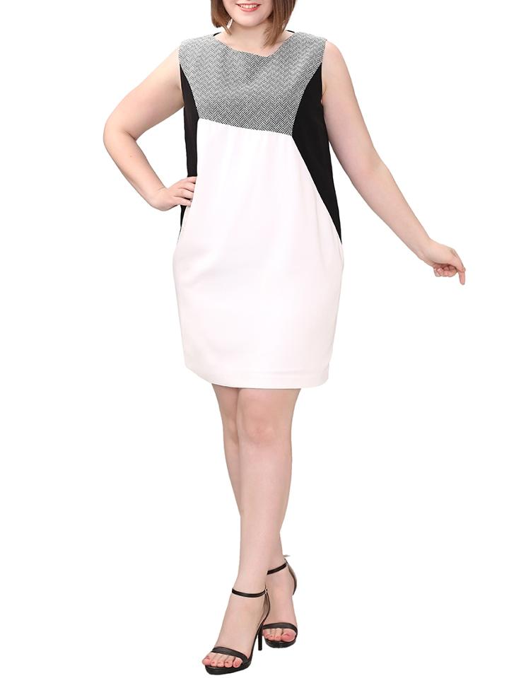 Shein Color-block Sleeveless Plus Dress