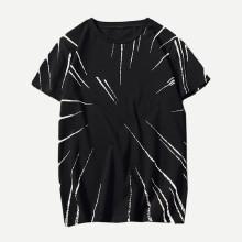 Shein Men Abstract Line Print Tee