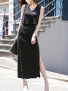 Shein Cutout Fly-away High Slit T-shirt Dress