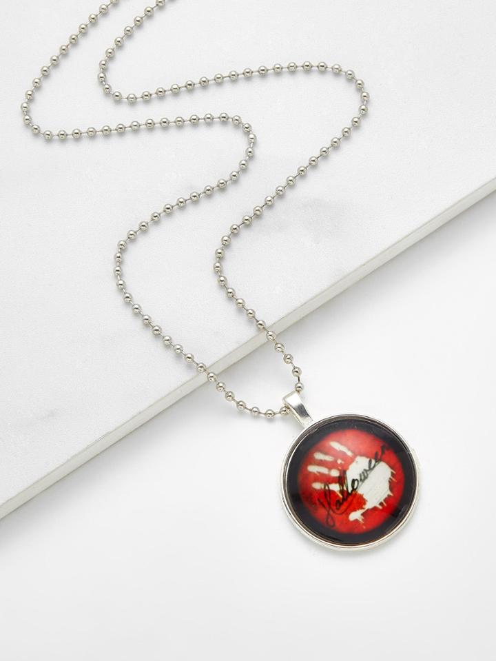 Shein Luminous Horror Palm Pendant Chain Necklace