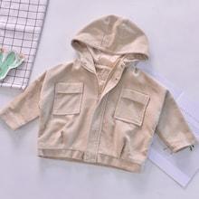 Shein Girls Corduroy Hooded Jacket