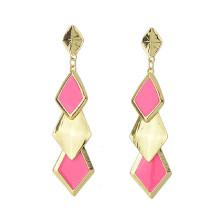 Shein Enamel Geometric Drop Earrings